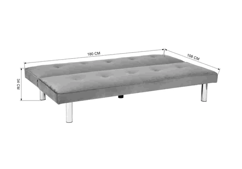 Banc convertible chromé anthracite - Antha