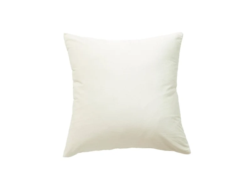 Coussin carré 45x45cm en velours blanc écru TYGA