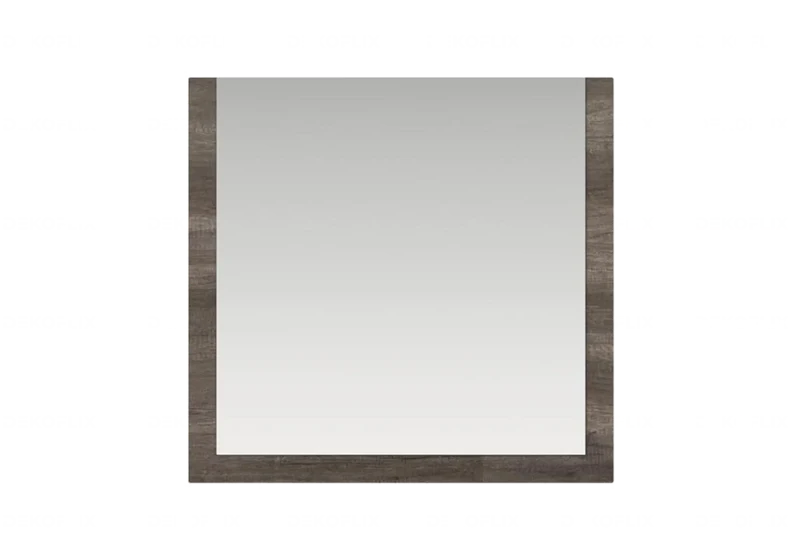 Miroir mural rectangulaire bois chêne laqué design - Medea