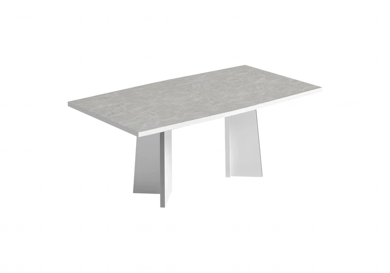 Table à manger extensible ou fixe marbre gris - Mara