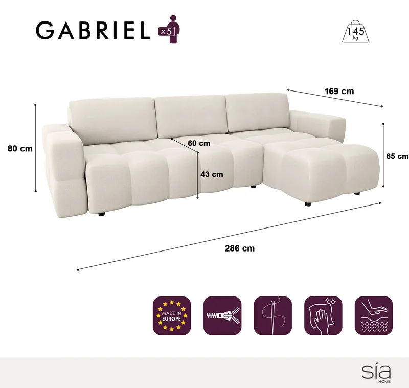 Canapé Convertible Angle Droit Gabriel