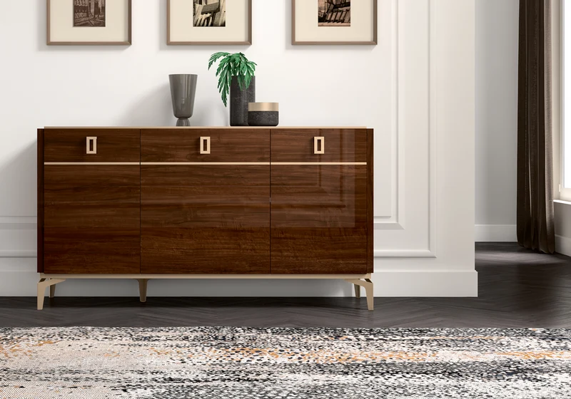 Buffet 3 portes noyer – Eva