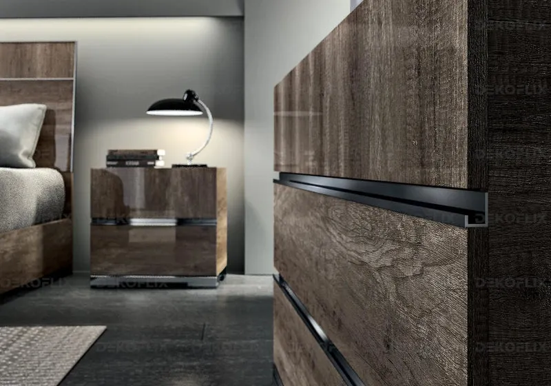Commode 3 tiroirs chêne naturel design - Dea