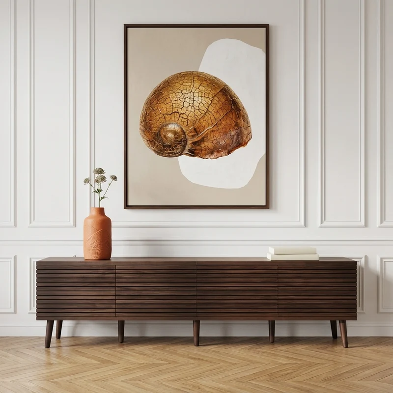 Bowie Meuble TV 180 cm à portes grillagées - TV jusqu'à 75 pouces, 4 portes