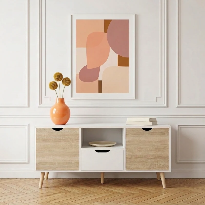 Lenny Meuble TV 110 cm avec 1 niche, 1 tiroir et 2 portes