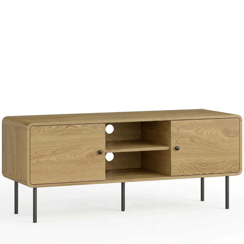 Tony Meuble TV 120 cm à coins arrondis vintage