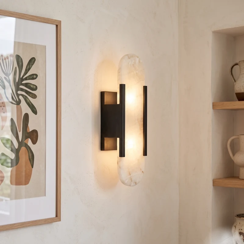 Applique Murale Aurora - Marbre Naturel, LED, Style Moderne