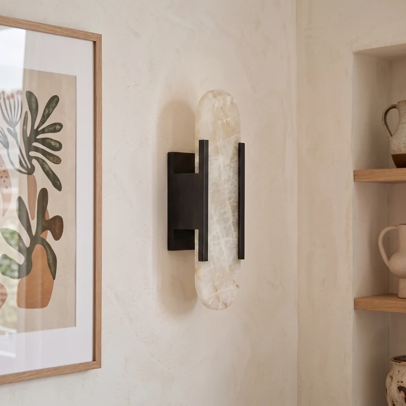 Applique Murale Aurora - Marbre Naturel, LED, Style Moderne