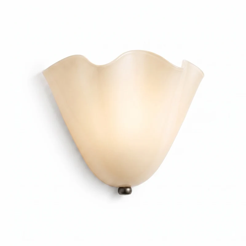 Applique Murale Lexi - Verre Coquille, Style Rétro Français, LED