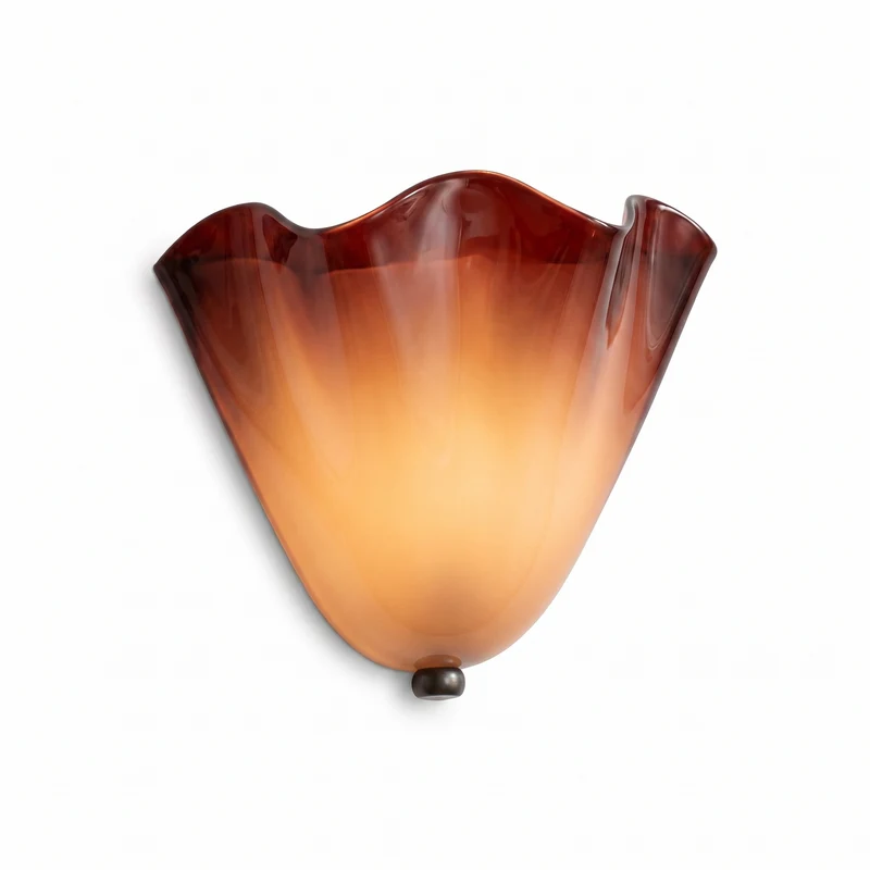 Applique Murale Lexi - Verre Coquille, Style Rétro Français, LED