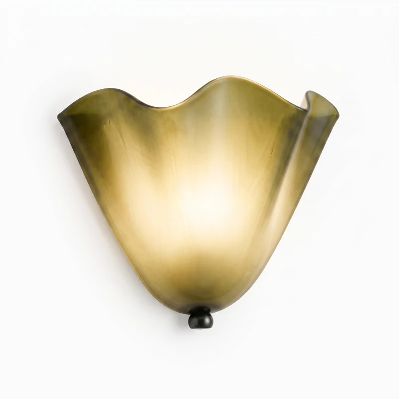 Applique Murale Lexi - Verre Coquille, Style Rétro Français, LED