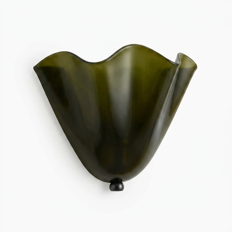 Applique Murale Lexi - Verre Coquille, Style Rétro Français, LED