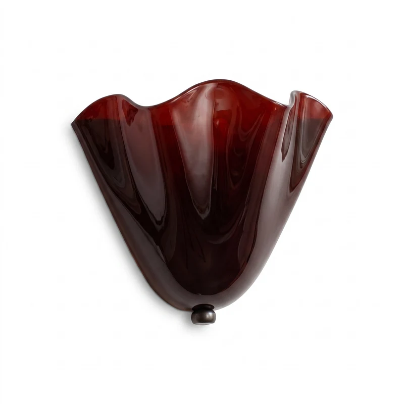 Applique Murale Lexi - Verre Coquille, Style Rétro Français, LED