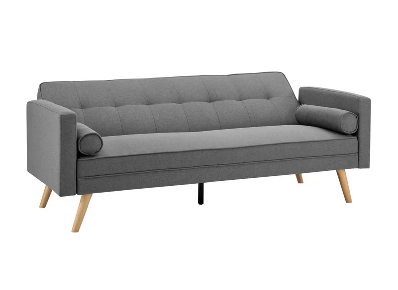 Banquette clic clac gris en tissu TANIA
