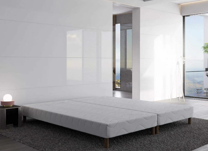 Sommier tapissier 180 X 200 cm + 8 pieds (2x 90x200cm)