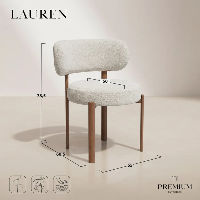 LAUREN Lot de 2 chaises