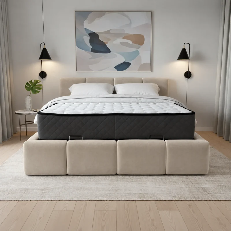 Lit coffre Bubble Oslo 160x200 | Leader Meubles