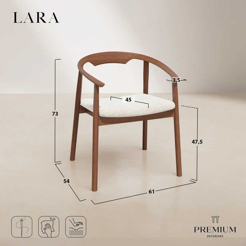 LARA lot de 2 chaises