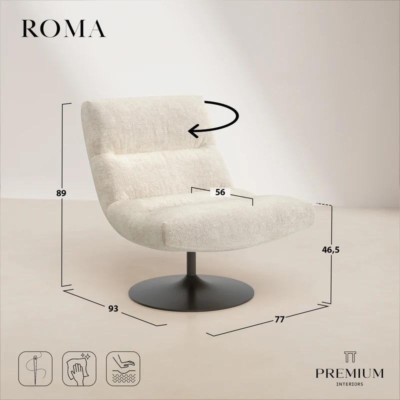 ROMA fauteuil pivotant