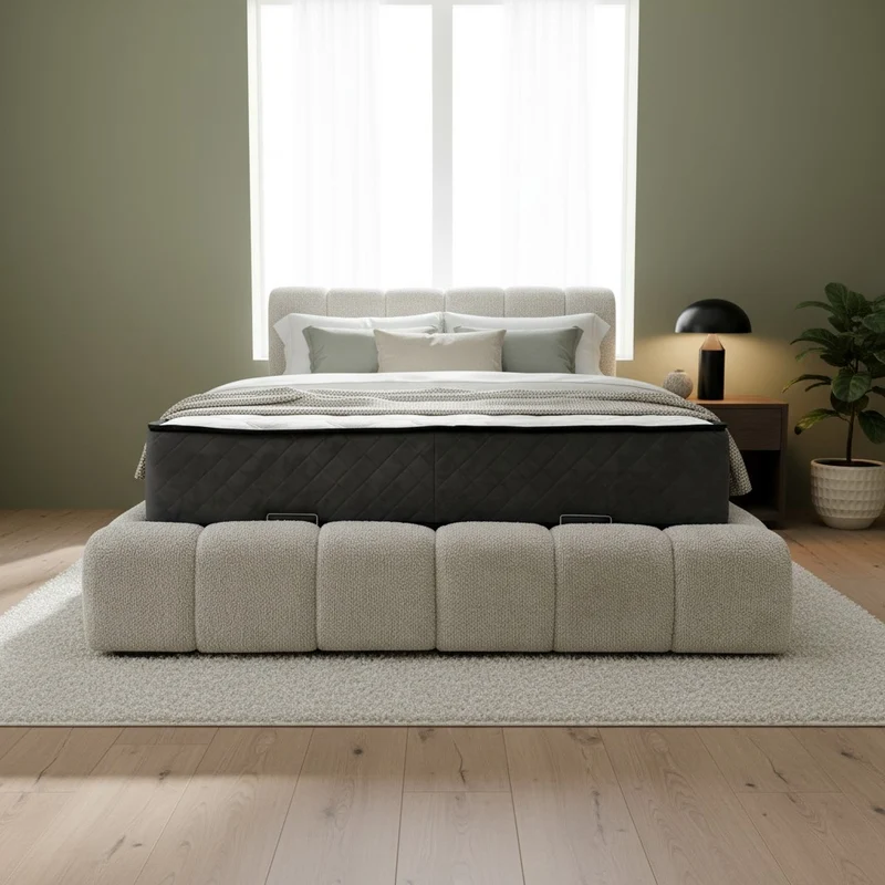 Lit coffre Bubble Dallas 140x190 | Leader Meubles