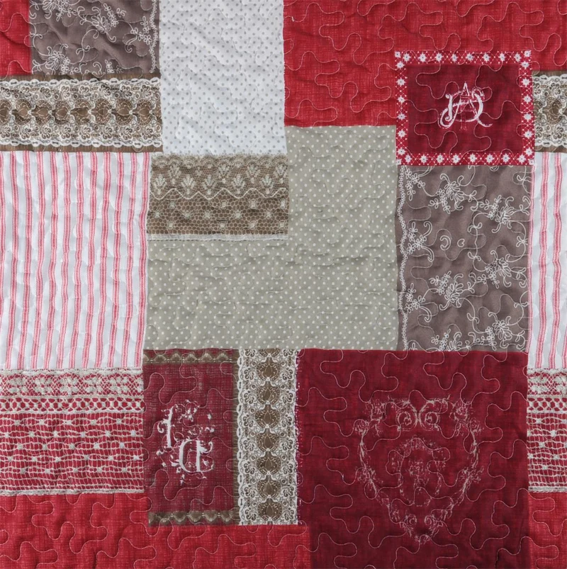 Boutis Arkansas rouge 180 x 240 cm