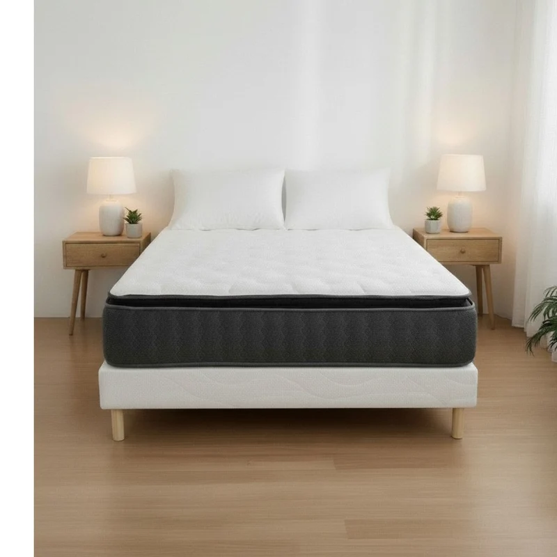 Sommier + Matelas Premium 30-32cm (ressorts ensachés) | Leader Meubles