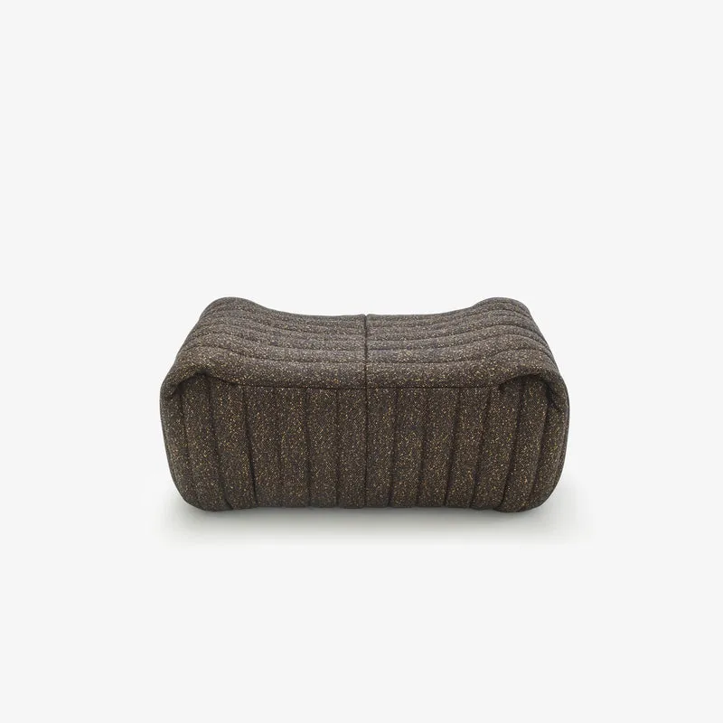 SANDRA - Pouf en tissu Ara coloris Noisette