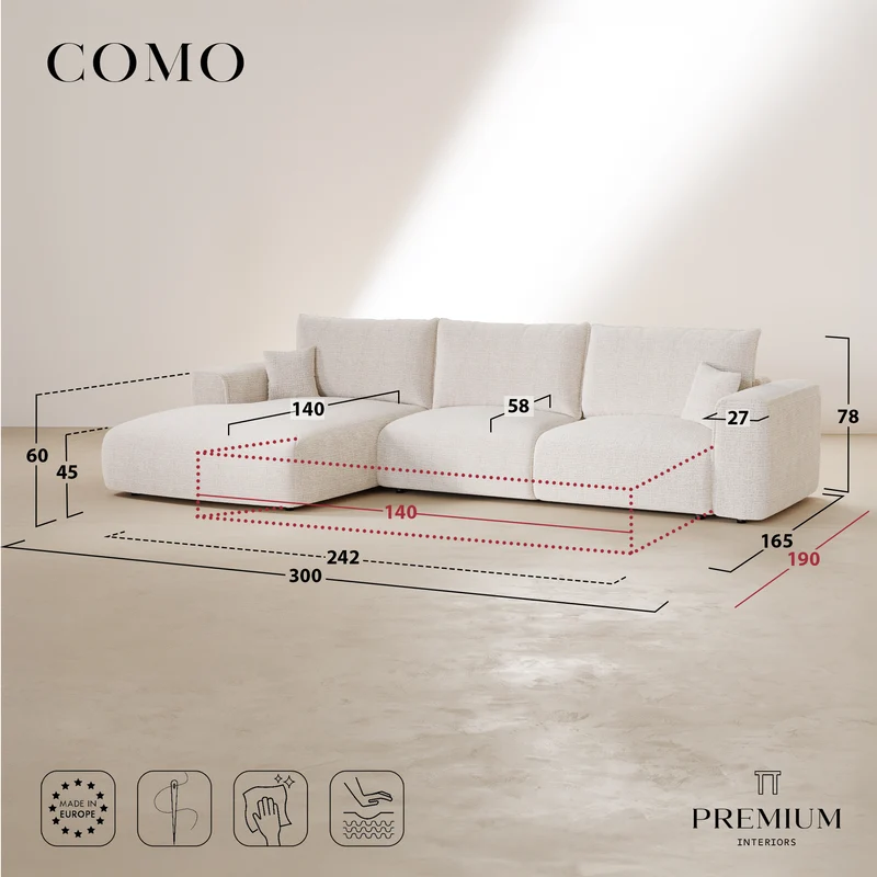 COMO angle gauche convertible express