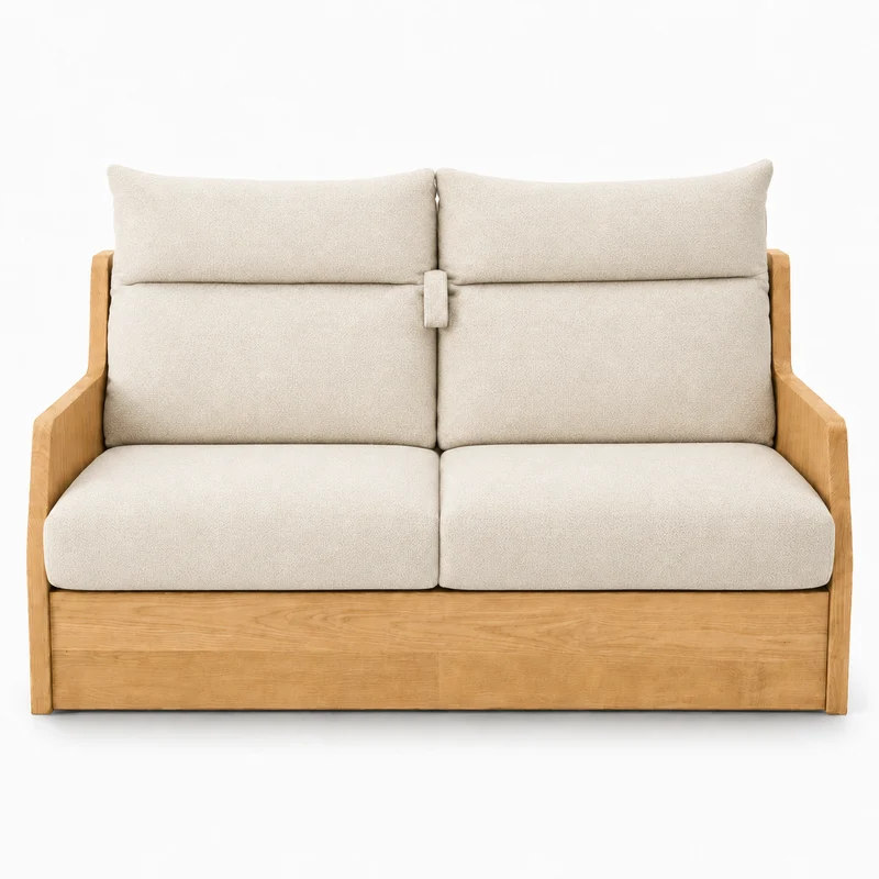 Canapé convertible express écru 160 cm | Refuge