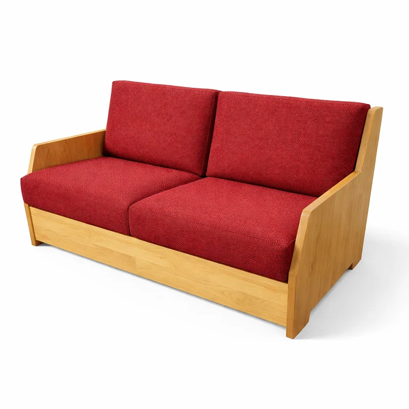 Canapé convertible express 140 cm CERVIN rouge