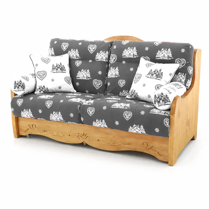 Canapé convertible 140 cm courchevel gris
