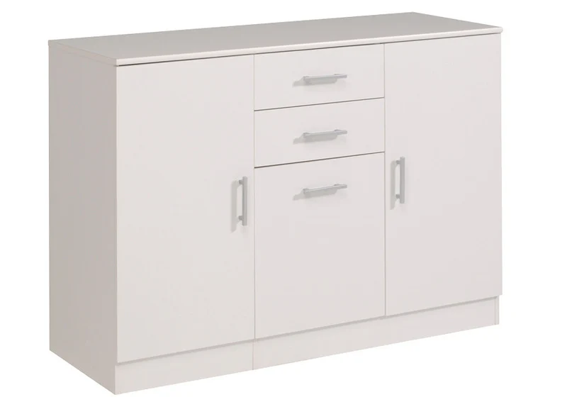 Enfilade 3 portes 2 tiroirs Infinity Blanc