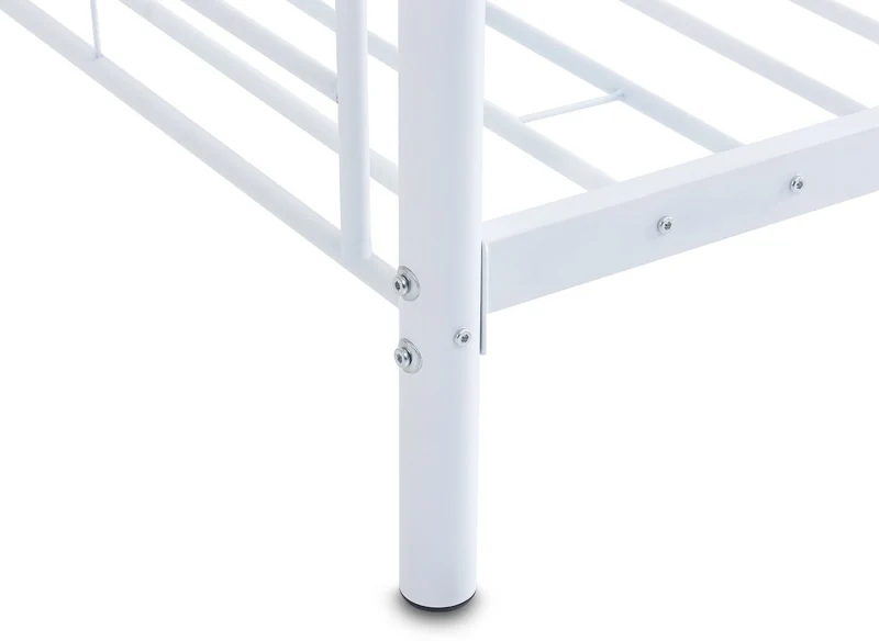 Lit superposé TWINS en métal blanc 90 X 190 cm + sommiers