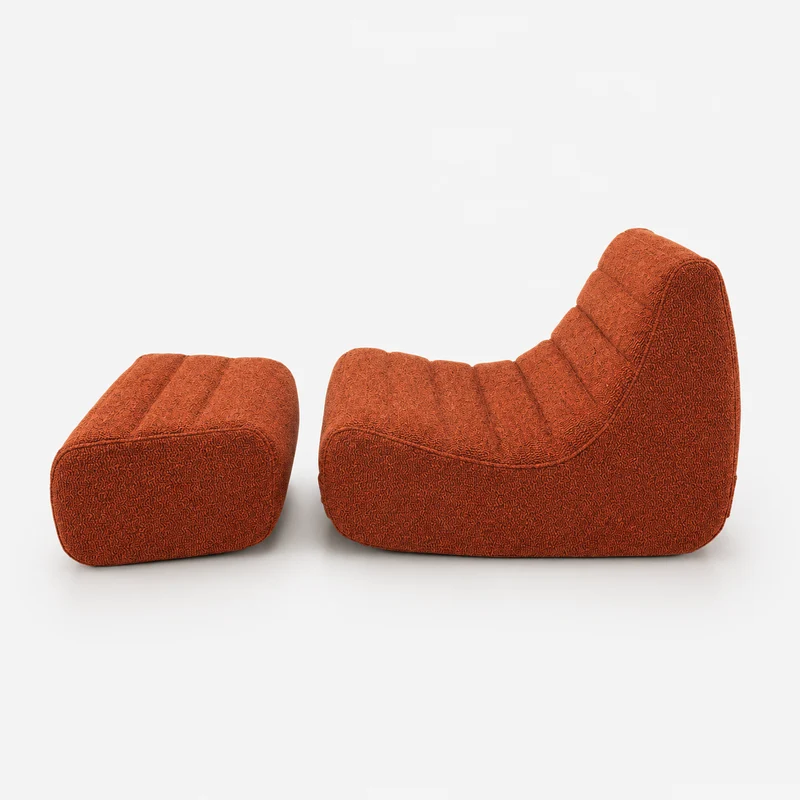 SAPARELLA - Pouf, finition Parade, coloris Terre Brulée