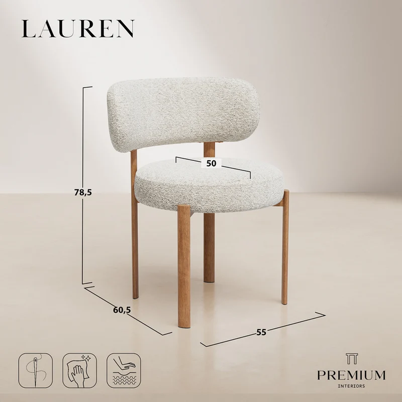 LAUREN Lot de 2 chaises
