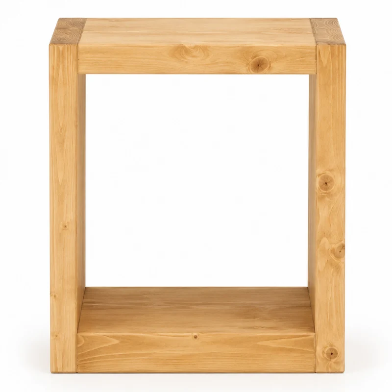 Etagère cube 1 niche en épicéa massif huilé miel | OREGON