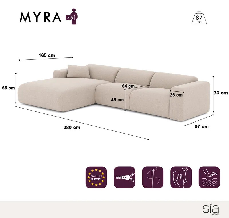 Canapé Grand Angle Gauche Myra