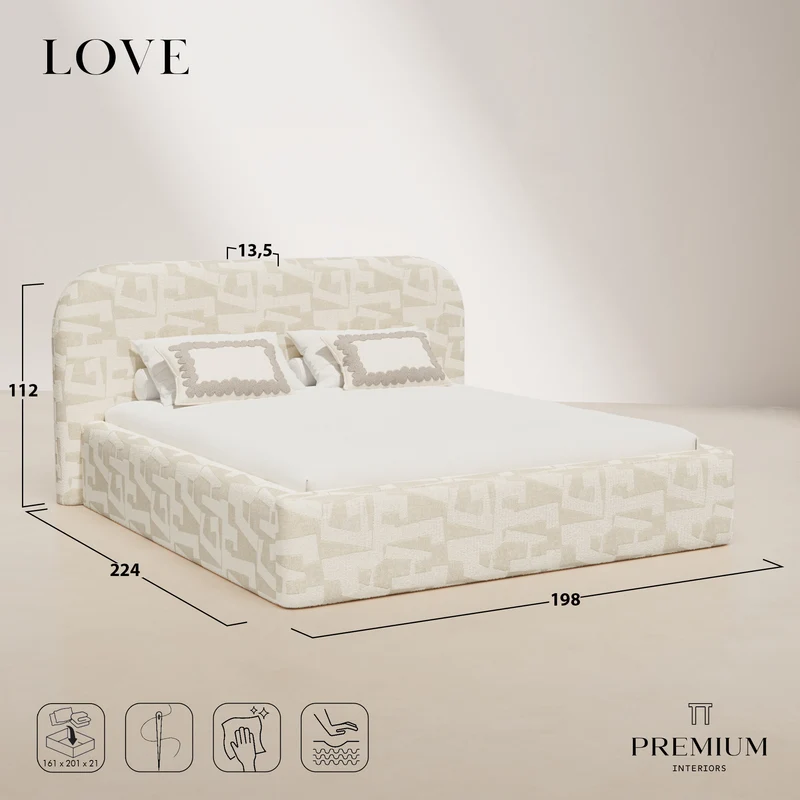 LOVE lit coffre 160cm