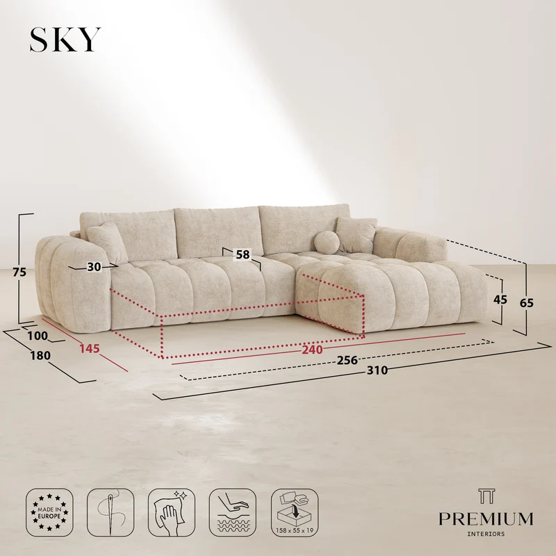 SKY angle droit convertible
