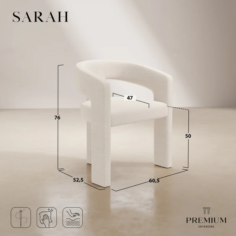 SARAH lot de 2 fauteuils