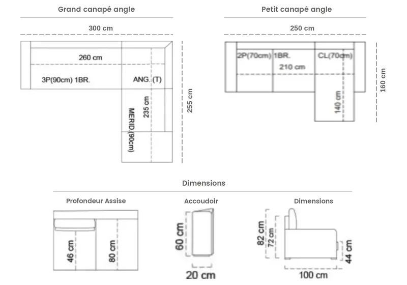 Canapé d'angle modulable en tissu crème - Syra