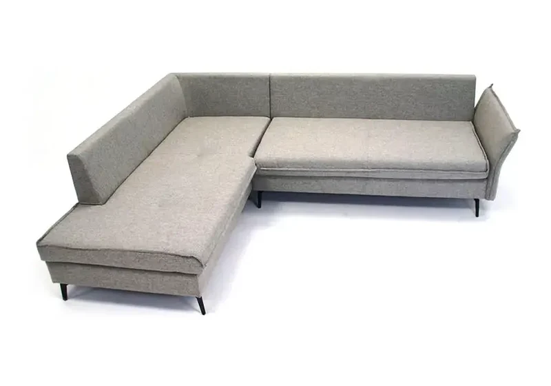Canapé d'angle modulable en tissu anthracite - Gina