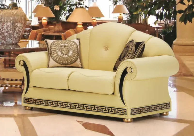 Canapé cuir versace doré LUXURY