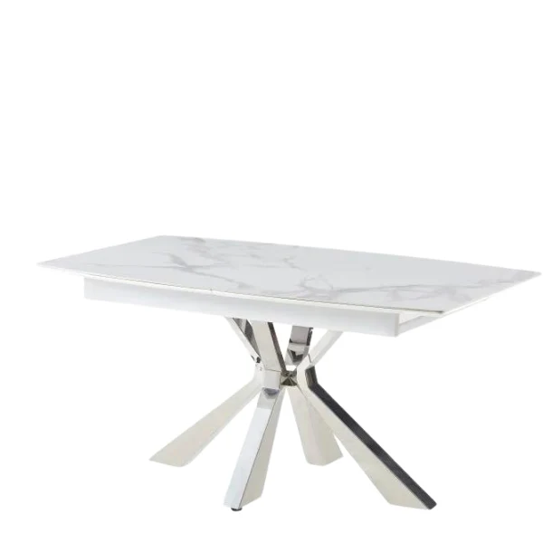 Table à manger - Extensible - Effet marbre - Bianca