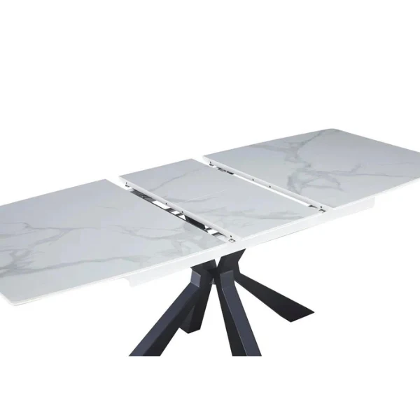 Table à manger - Extensible - Effet marbre - Bianca