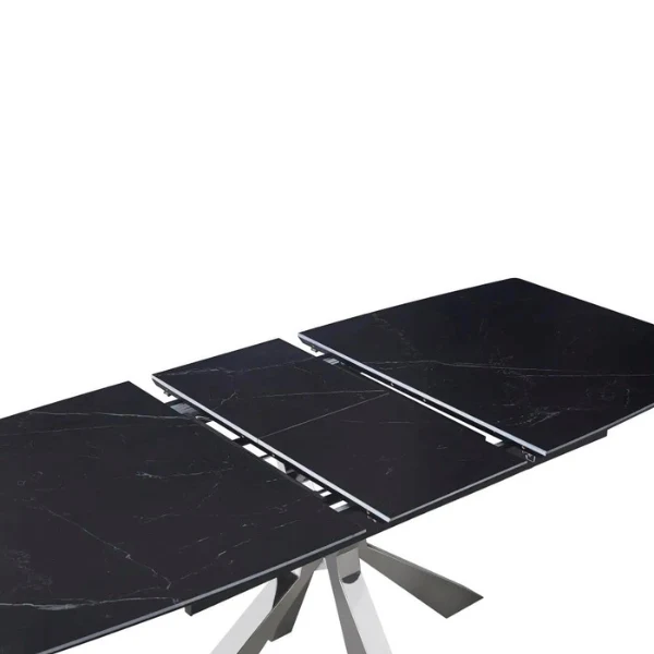 Table à manger - Extensible - Effet marbre - Bianca