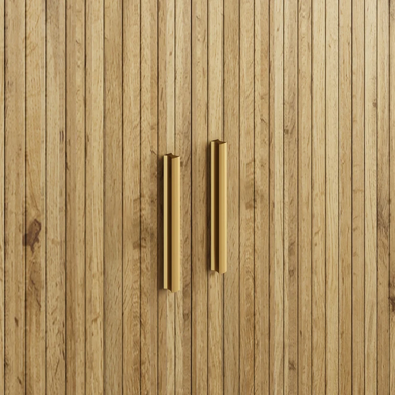 Buffet effet bois, rangement moderne à portes texturées 140x40x79.5cm PILLOWGLASS