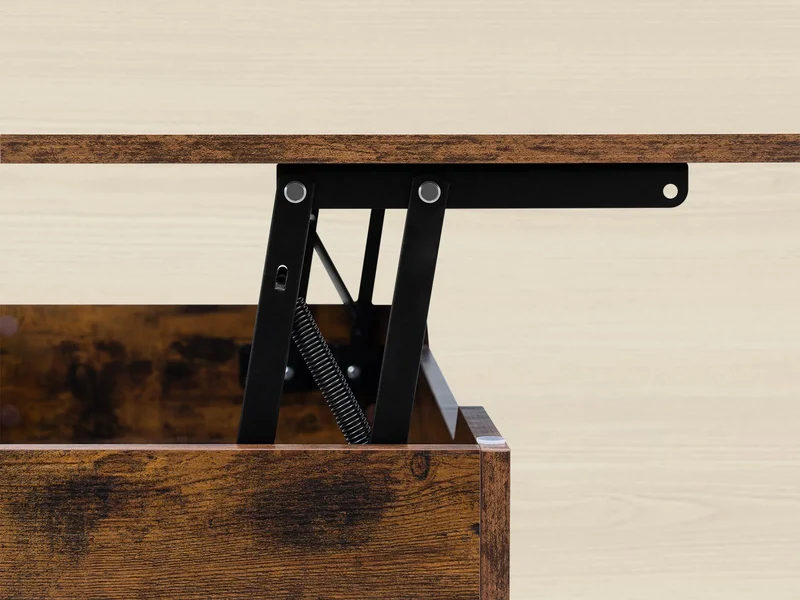 Table basse extensible Raphaël — hauteur ajustable, bois rustique