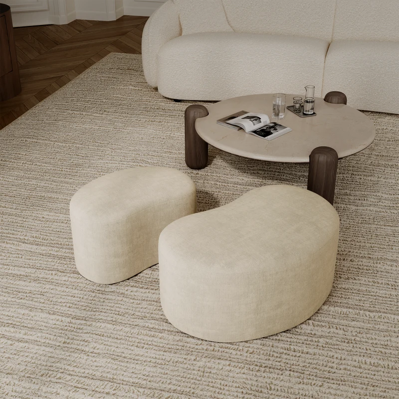 Pouf DUNE 80cm velours