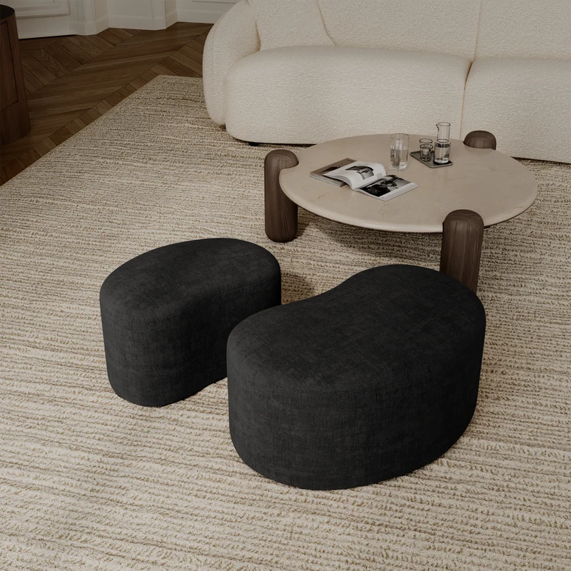 Pouf DUNE 80cm velours